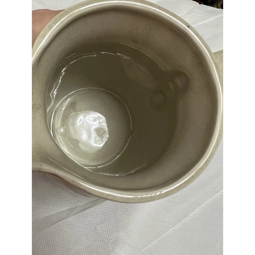 Vtg Goose Pitcher Cottagecore Geese Ducks Country Farmhouse WBI Stoneware